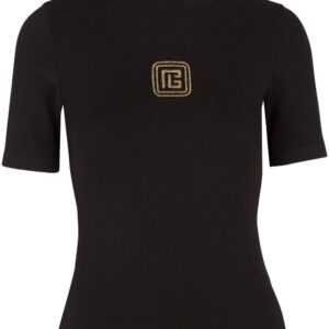 Balmain  Retro logo-embroidered T-shirt