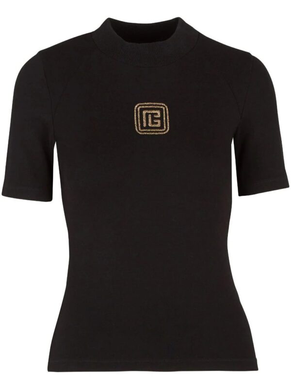 Balmain  Retro logo-embroidered T-shirt
