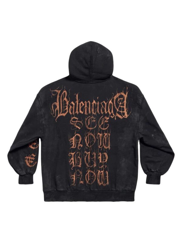 Balenciaga  Heavy metal artwork zip-up hoodie - Image 2