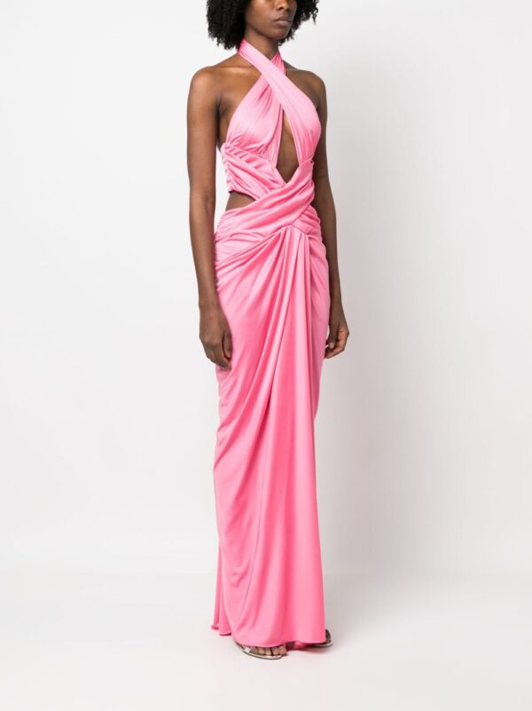 Moschino draped halterneck maxi dress - Image 4