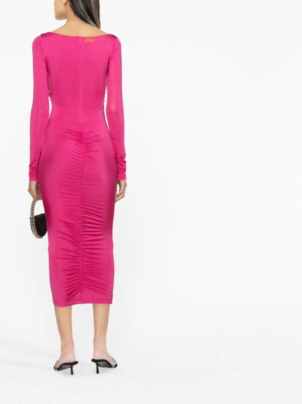 Versace Jeans Couture  cut-out lace-up midi dress - Image 4
