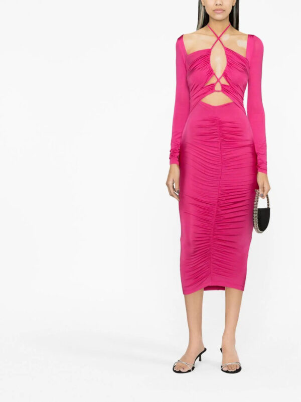 Versace Jeans Couture  cut-out lace-up midi dress - Image 2