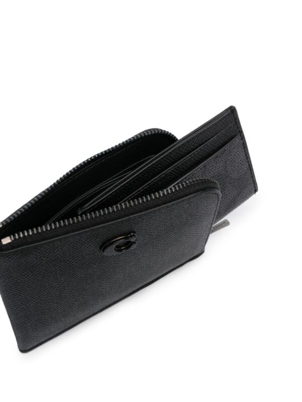Coach tonal-logo grained-leather wallet - Image 3