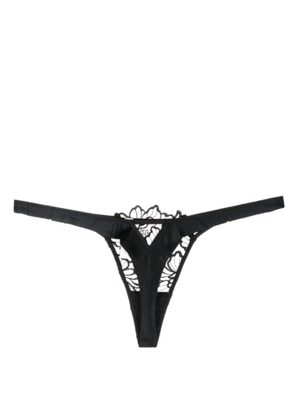 Fleur Du Mal  Whitney floral-embroidered thong