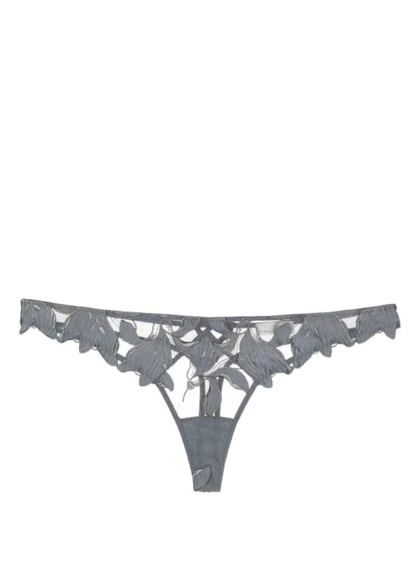 Fleur Du Mal  Lily embroidered thong
