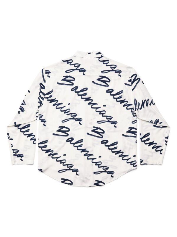 Balenciaga  logo-print silk shirt - Image 2