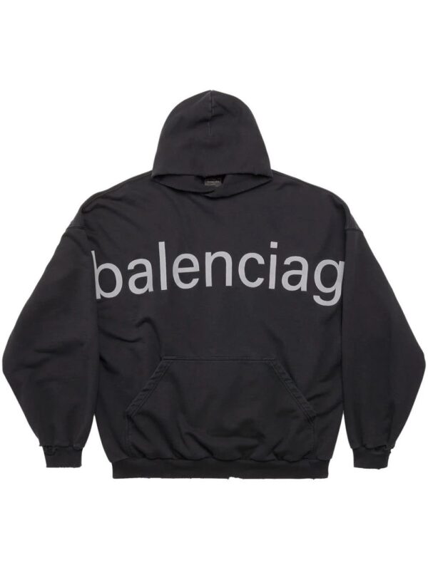 Balenciaga  logo-print cotton hoodie