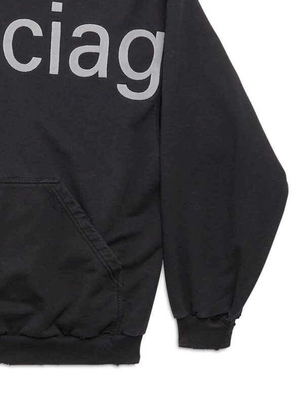 Balenciaga  logo-print cotton hoodie - Image 2