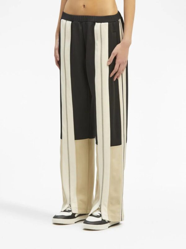 Palm Angels  zip-detailing striped trousers - Image 4