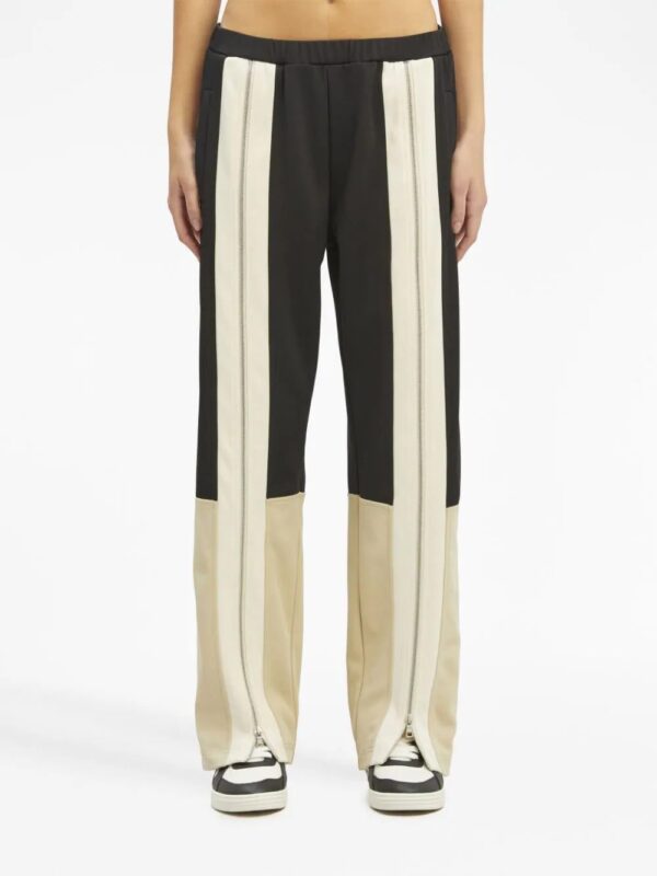 Palm Angels  zip-detailing striped trousers - Image 3