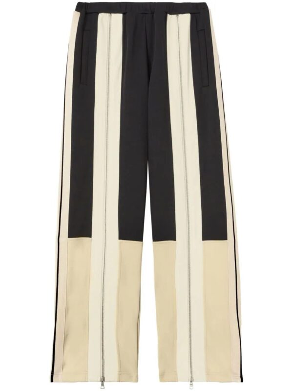 Palm Angels  zip-detailing striped trousers