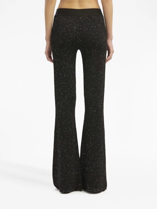 Palm Angels  logo-print knitted flared trousers - Image 3