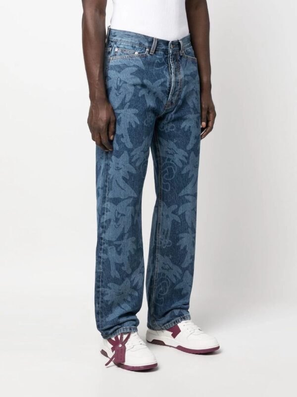 Palm Angels  Palmity palm tree-print jeans - Image 4