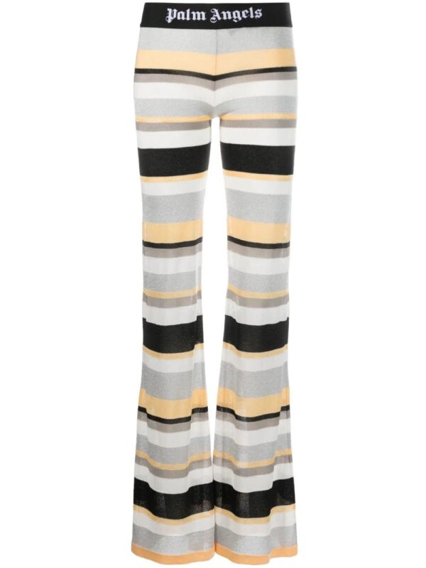 Palm Angels  striped lurex-knit trousers