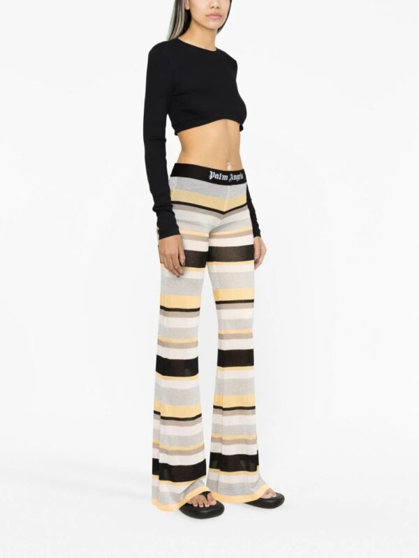 Palm Angels  striped lurex-knit trousers - Image 3