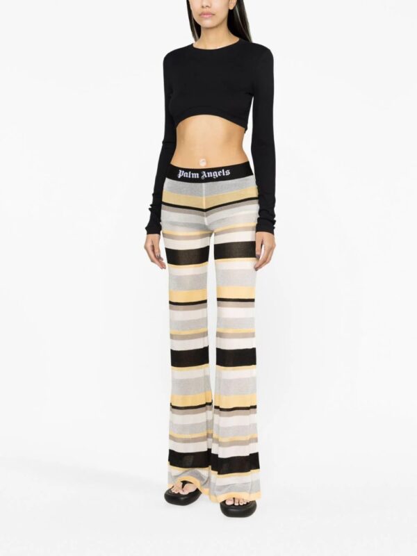 Palm Angels  striped lurex-knit trousers - Image 2