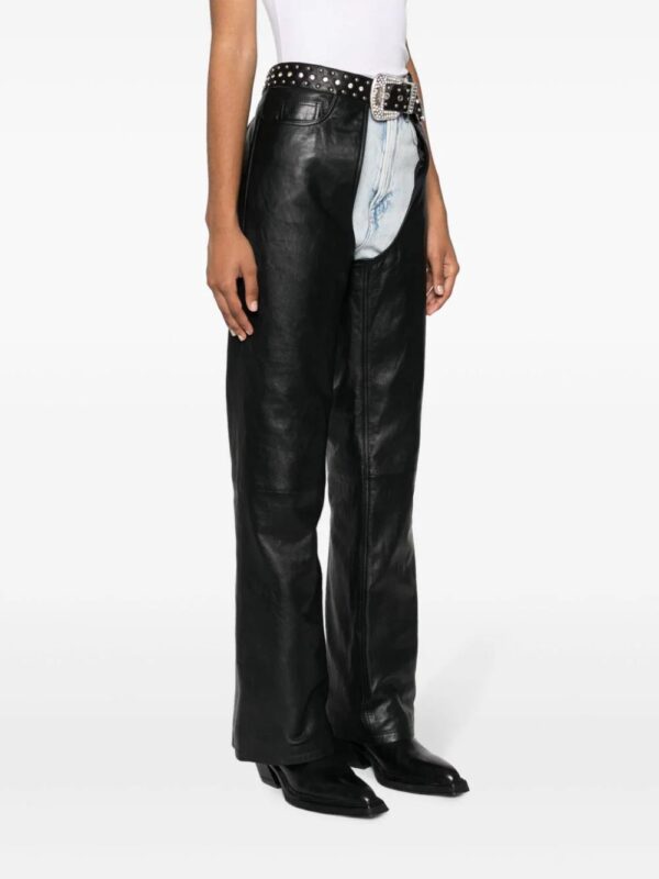 MOSCHINO JEANS  belted leather chaps trousers - Image 3