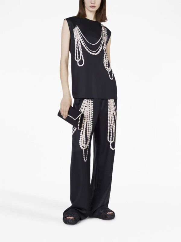 Stella McCartney  Pearl Trompe L’oeil wide-leg trousers - Image 2