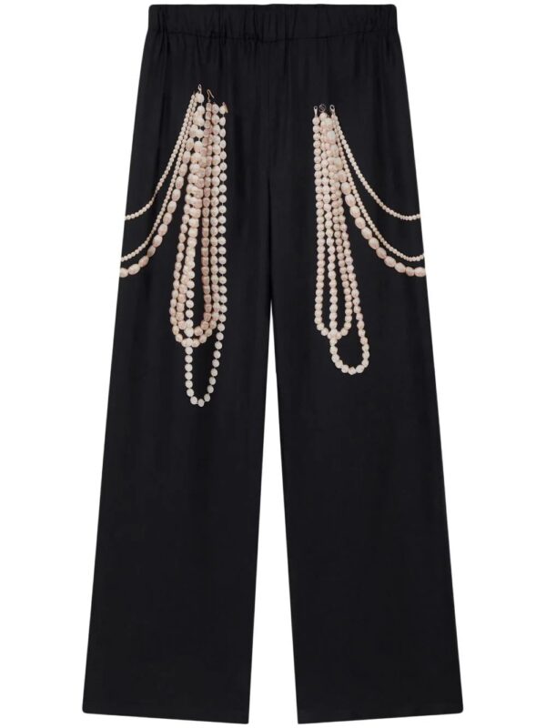 Stella McCartney  Pearl Trompe L’oeil wide-leg trousers