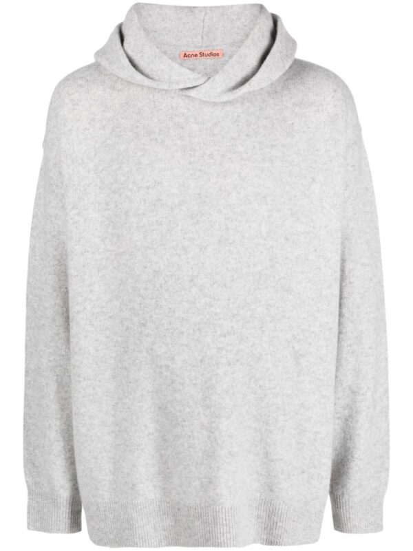 Acne Studios mélange-effect knit hoodie