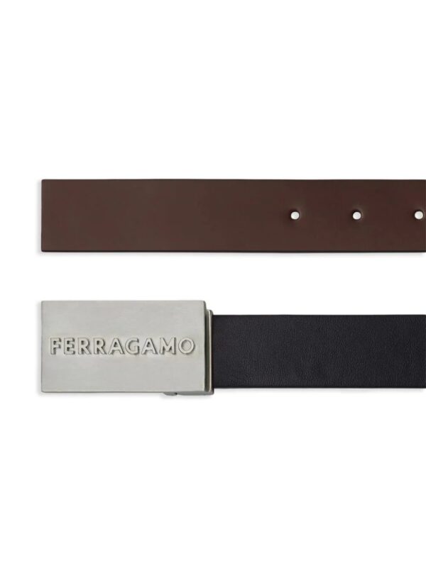 Ferragamo  logo-embossed leather belt - Image 2