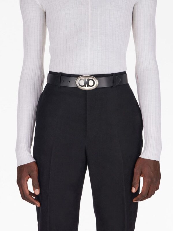 Louis Vuitton oval-shaped Gancini-buckle belt - Image 4