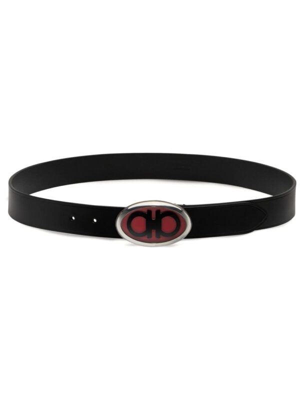 Louis Vuitton oval-shaped Gancini-buckle belt