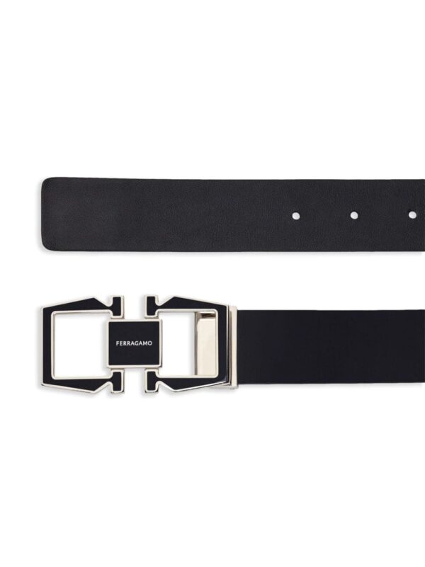 Ferragamo Gancini-buckle revesible leather belt - Image 2