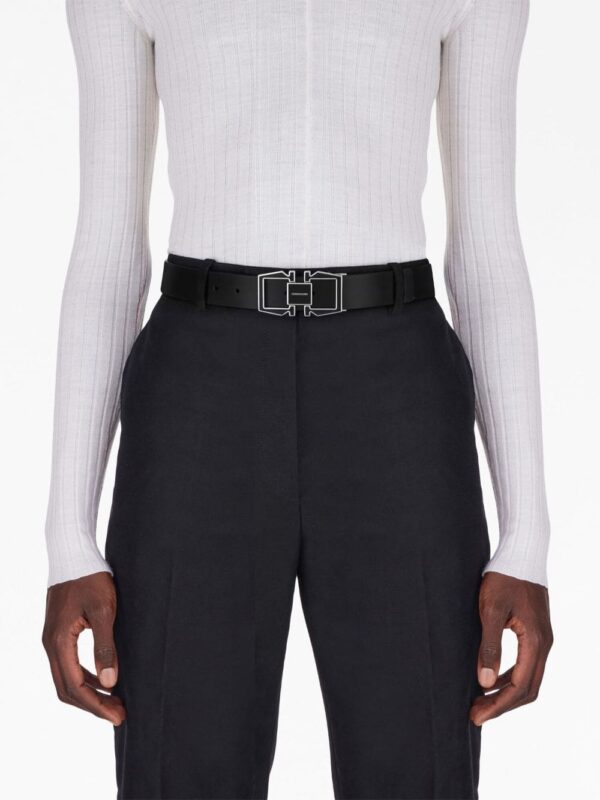 Ferragamo Gancini-buckle revesible leather belt - Image 4