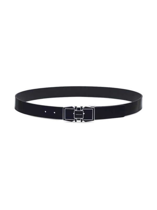Ferragamo Gancini-buckle revesible leather belt - Image 3