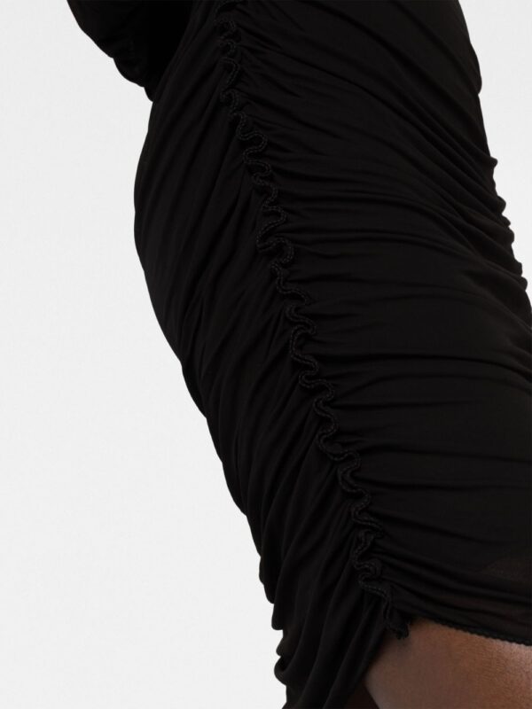 Saint Laurent ruched V-neck minidress - Image 5