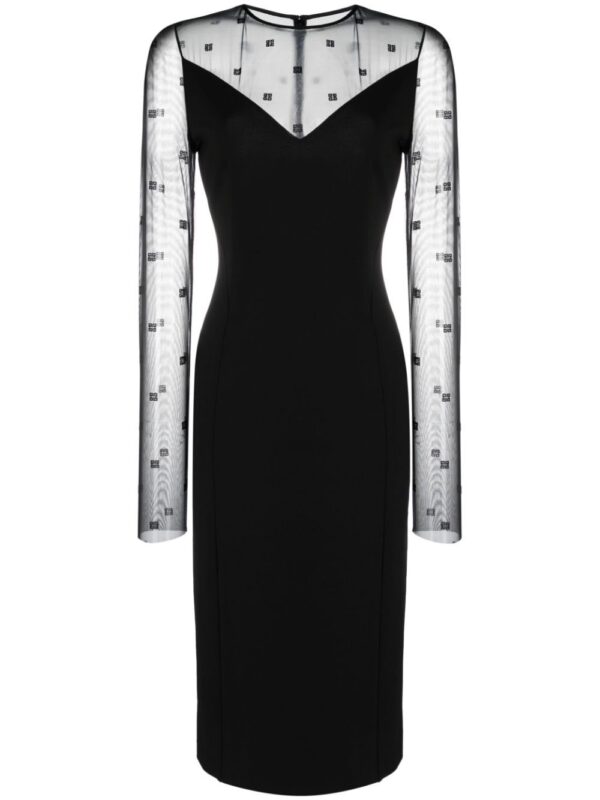 Givenchy logo-jacquard midi dress