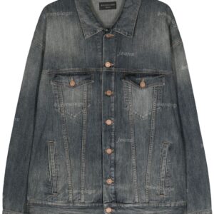Balenciaga  logo-print denim jacket