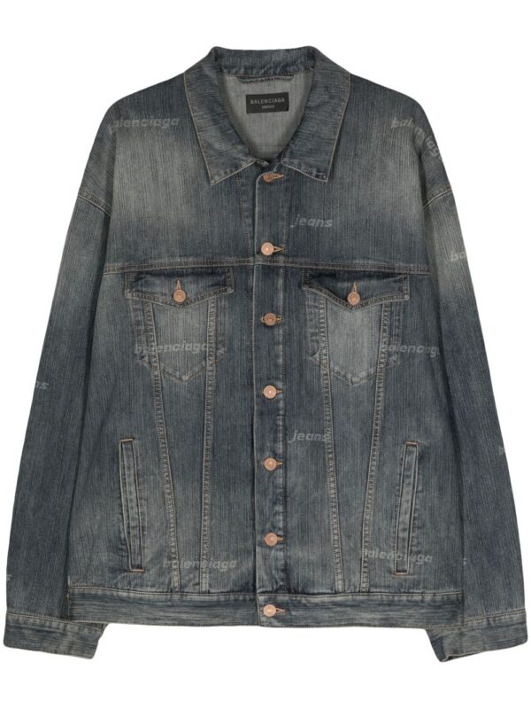 Balenciaga  logo-print denim jacket