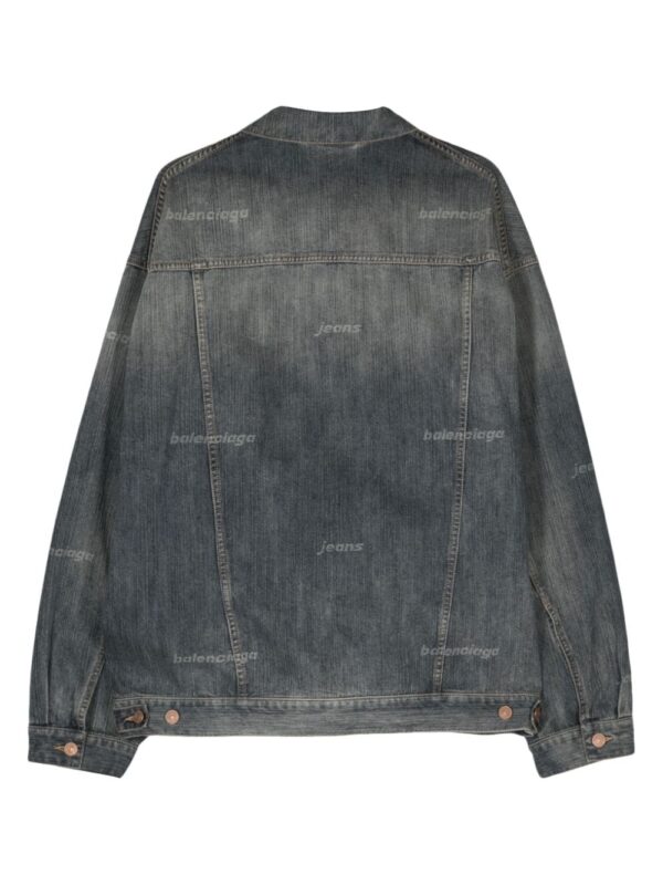 Balenciaga  logo-print denim jacket - Image 2