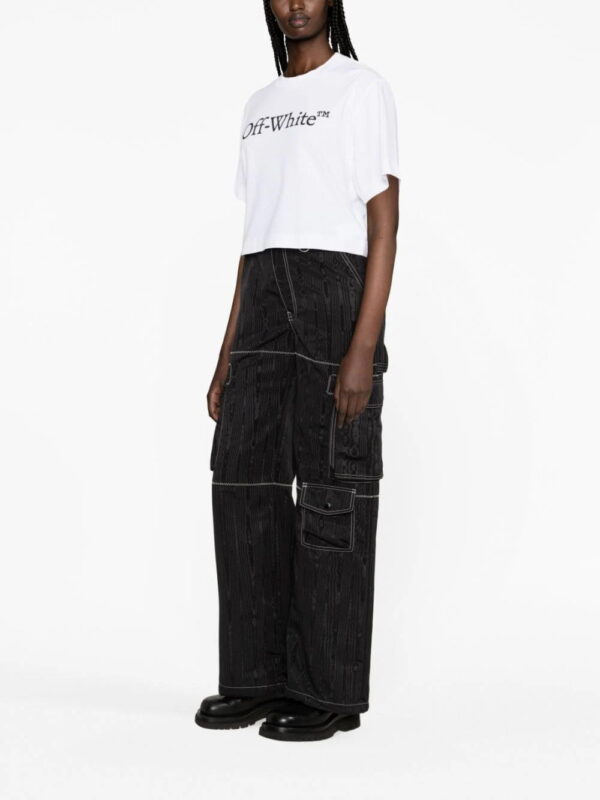 Off-White  Big Logo Bookish cropped T-shirt - Image 4