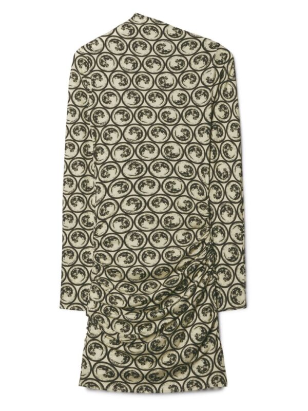 Off-White Moon-print gathered asymmetric dress - Image 2