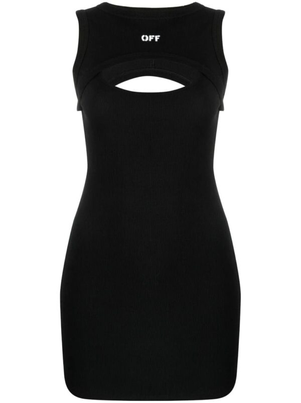 Off-White  Off Stamp ribbed minidress