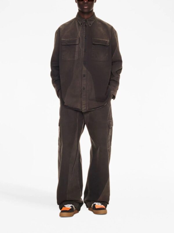 Off-White  embroidered-logo overshirt jacket - Image 2