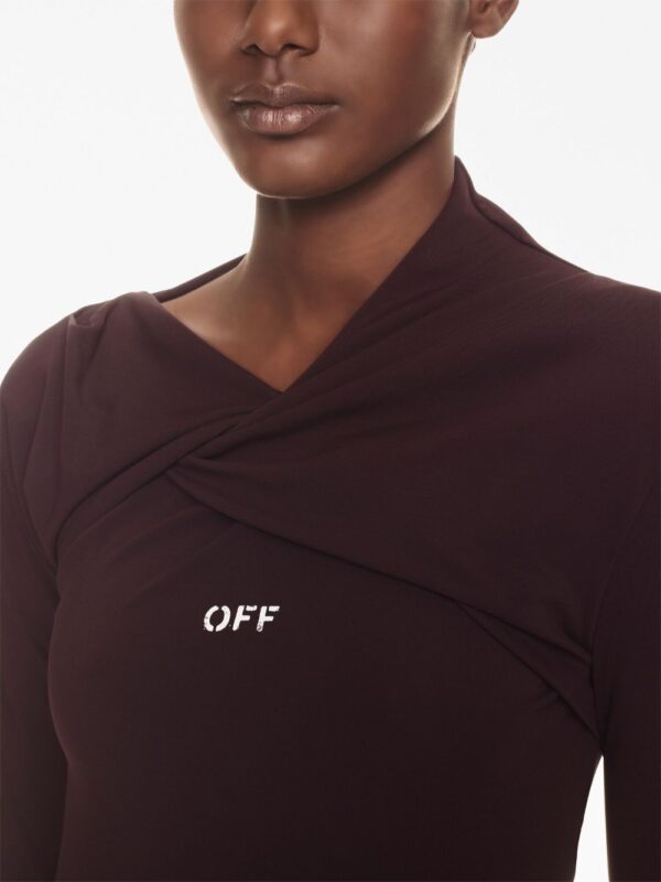 Off-White Off Stamp twist-detail minidress - Image 5