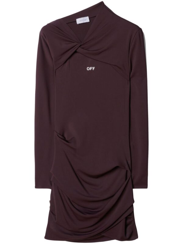 Off-White Off Stamp twist-detail minidress