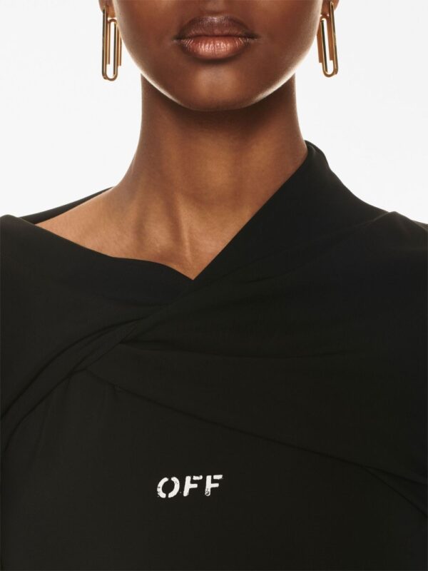 Off-White Off Stamp twist-detail minidress - Image 5