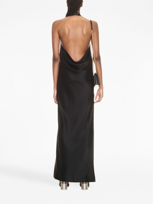 Off-White belt-detail satin maxi dress - Image 4