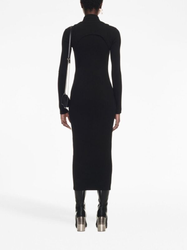 Off-White ribbed turtleneck midi dress - Image 4