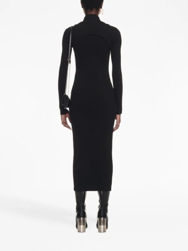 Off-White  ribbed turtleneck midi dress - Image 4