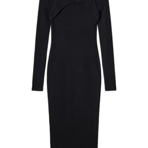 Off-White  ribbed turtleneck midi dress