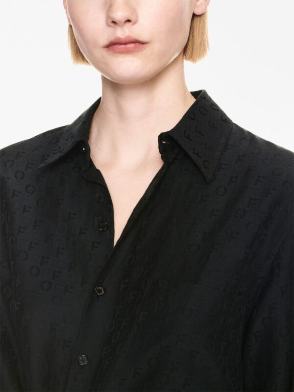 Off-White Off jacquard twisted shirtdress - Image 5