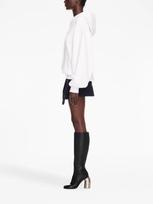 Off-White  slogan-print drawstring hoodie - Image 3