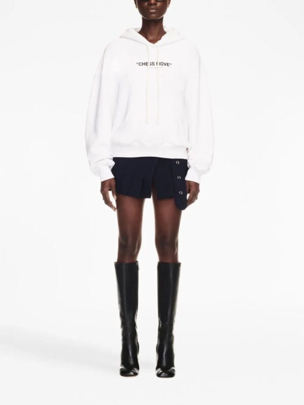 Off-White  slogan-print drawstring hoodie - Image 2