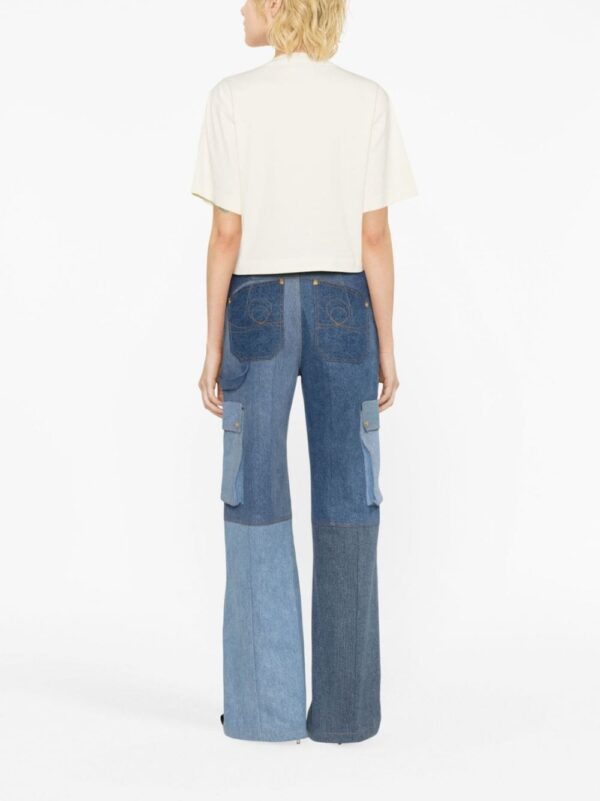 Off-White  Arrows-motif embellished cropped T-shirt - Image 4
